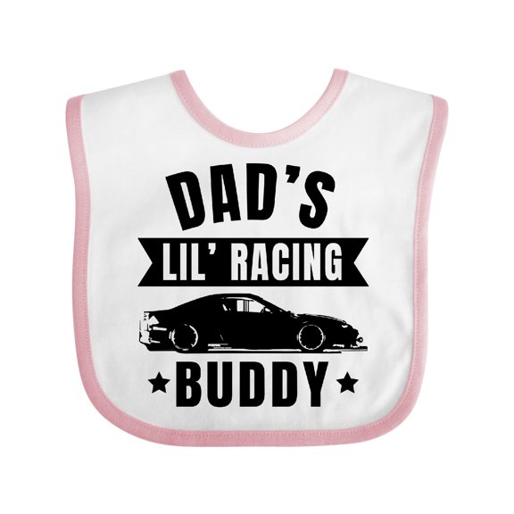 Inktastic Dads Lil Racing Buddy Boys or Girls Baby Bib