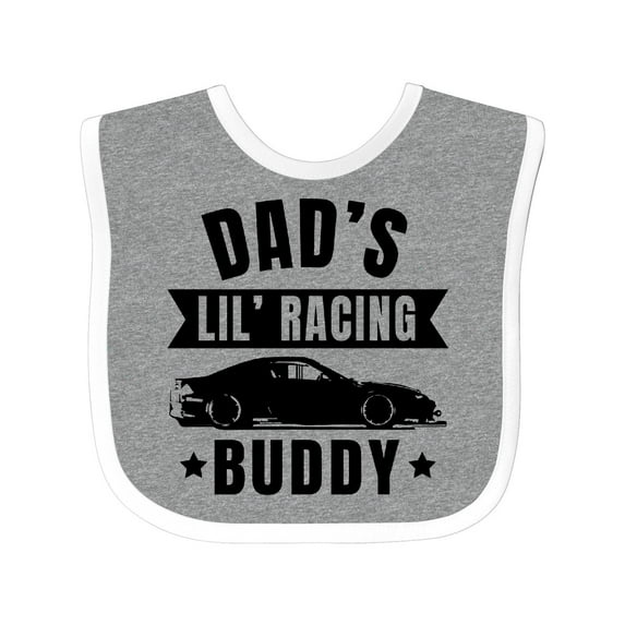Inktastic Dads Lil Racing Buddy Boys or Girls Baby Bib