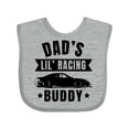 thumbnail image 1 of Inktastic Dads Lil Racing Buddy Boys or Girls Baby Bib, 1 of 4