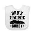 thumbnail image 1 of Inktastic Dads Lil Racing Buddy Boys or Girls Baby Bib, 1 of 4