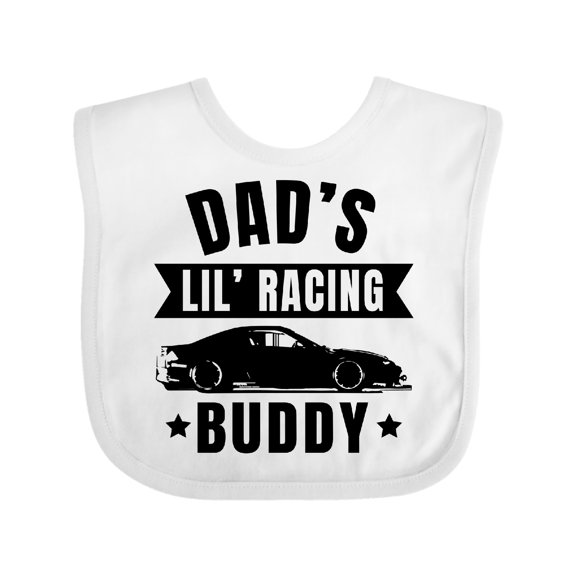 Inktastic Dads Lil Racing Buddy Boys or Girls Baby Bib