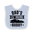thumbnail image 1 of Inktastic Dads Lil Racing Buddy Boys or Girls Baby Bib, 1 of 4