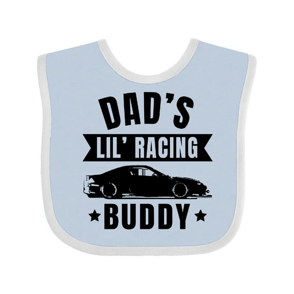 Inktastic Dads Lil Racing Buddy Boys or Girls Baby Bib
