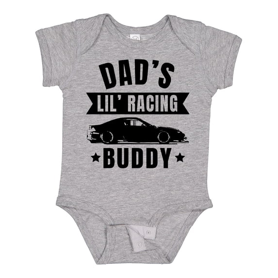 Inktastic Dads Lil Racing Buddy Boys or Girls Baby Bodysuit