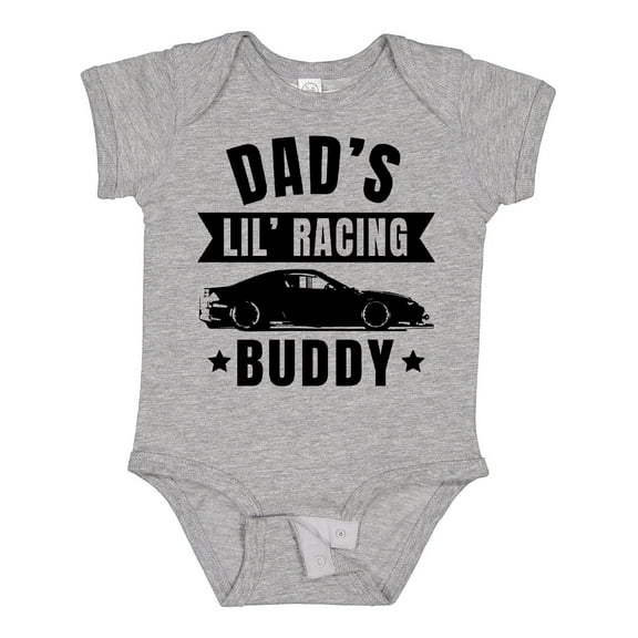 Inktastic Dads Lil Racing Buddy Boys or Girls Baby Bodysuit
