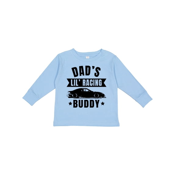 Inktastic Dads Lil Racing Buddy Boys or Girls Long Sleeve Toddler T-Shirt