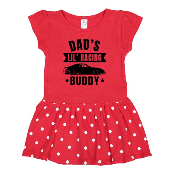 Inktastic Dads Lil Racing Buddy Gift Baby Girl Dress