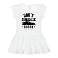 thumbnail image 1 of Inktastic Dads Lil Racing Buddy Girls Baby Dress, 1 of 5