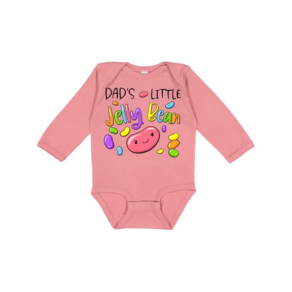 Inktastic Dads' Little Jellybean Cute Easter Candy Boys or Girls Long Sleeve Baby Bodysuit