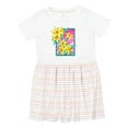 thumbnail image 1 of Inktastic Daffodils 90's Retro Colors Illustration Girls Toddler Dress, 1 of 5