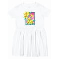 thumbnail image 1 of Inktastic Daffodils 90's Retro Colors Illustration Girls Toddler Dress, 1 of 5