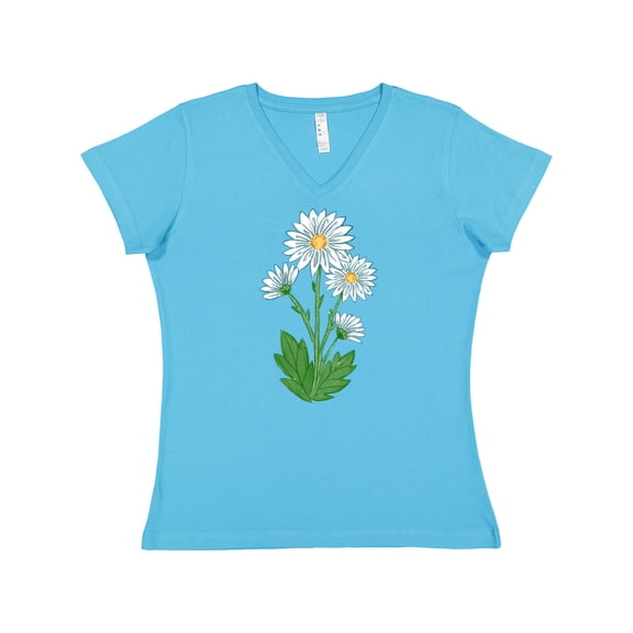 Inktastic Daisy Flower Women's V-Neck T-Shirt