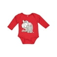 thumbnail image 1 of Inktastic Daisy Mushroom Gnome Boys Long Sleeve Baby Bodysuit, 1 of 5