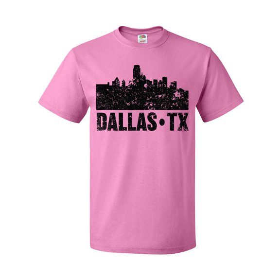 Inktastic Dallas Texas City Skyline with Grunge T-Shirt
