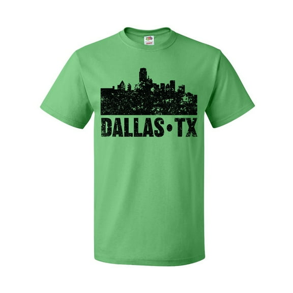 Inktastic Dallas Texas City Skyline with Grunge T-Shirt