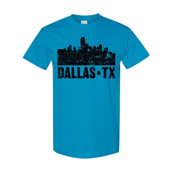 Inktastic Dallas Texas City Skyline with Grunge T-Shirt