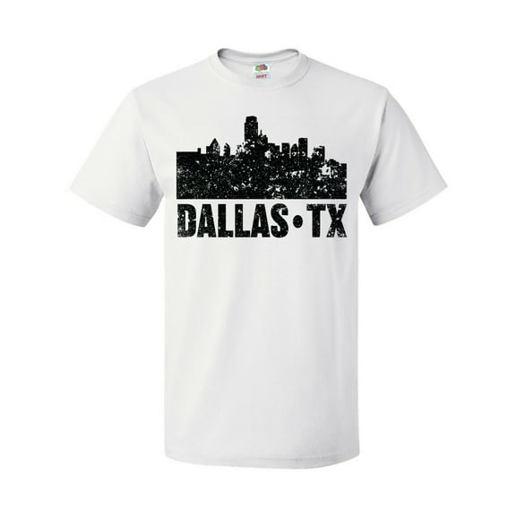 Inktastic Dallas Texas City Skyline with Grunge T-Shirt