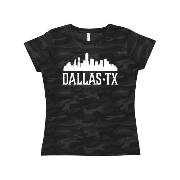 Inktastic Dallas Texas Skyline TX Cities Women's T-Shirt