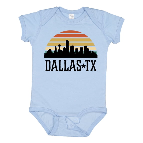 Inktastic Dallas Texas Skyline Vintage Boys or Girls Baby Bodysuit