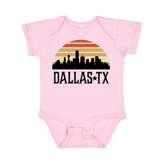 Inktastic Dallas Texas Skyline Vintage Boys or Girls Baby Bodysuit