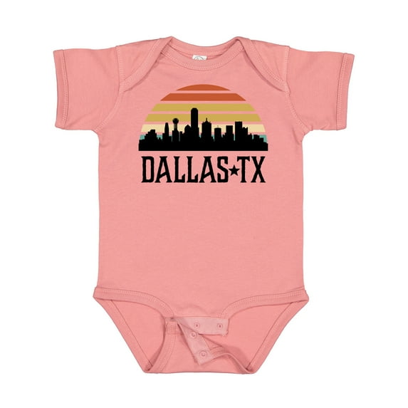 Inktastic Dallas Texas Skyline Vintage Boys or Girls Baby Bodysuit