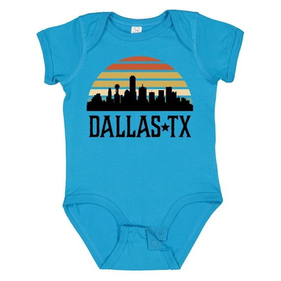 Inktastic Dallas Texas Skyline Vintage Boys or Girls Baby Bodysuit