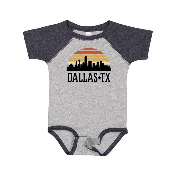 Inktastic Dallas Texas Skyline Vintage Boys or Girls Baby Bodysuit