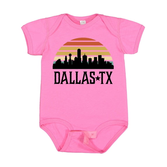 Inktastic Dallas Texas Skyline Vintage Boys or Girls Baby Bodysuit