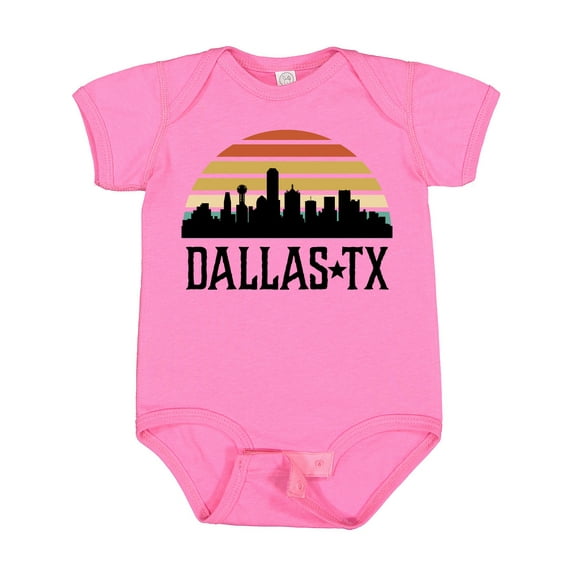 Inktastic Dallas Texas Skyline Vintage Boys or Girls Baby Bodysuit