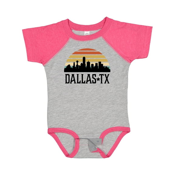 Inktastic Dallas Texas Skyline Vintage Boys or Girls Baby Bodysuit
