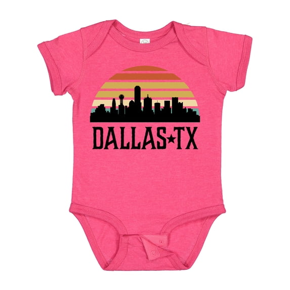 Inktastic Dallas Texas Skyline Vintage Boys or Girls Baby Bodysuit