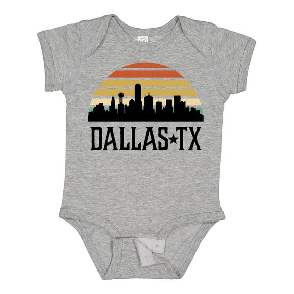 Inktastic Dallas Texas Skyline Vintage Boys or Girls Baby Bodysuit