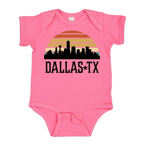 Inktastic Dallas Texas Skyline Vintage Boys or Girls Baby Bodysuit