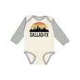 thumbnail image 1 of Inktastic Dallas Texas Skyline Vintage Boys or Girls Long Sleeve Baby Bodysuit, 1 of 5