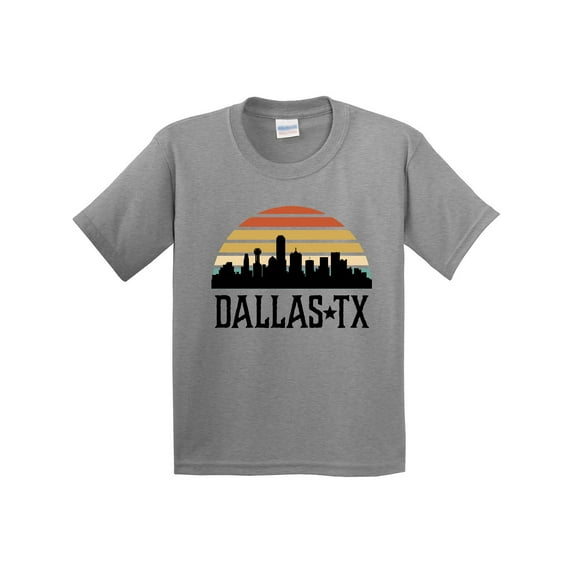 Inktastic Dallas Texas Skyline Vintage Youth T-Shirt