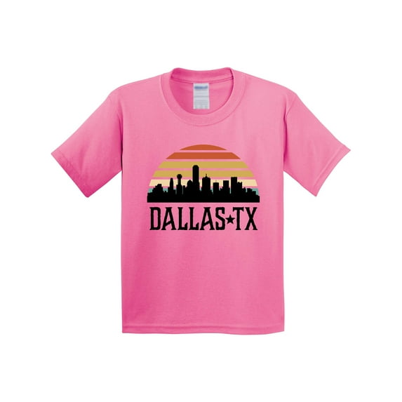 Inktastic Dallas Texas Skyline Vintage Youth T-Shirt