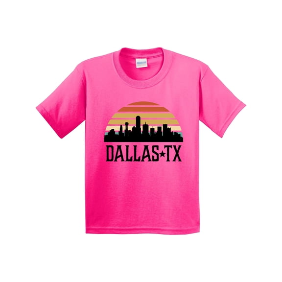 Inktastic Dallas Texas Skyline Vintage Youth T-Shirt