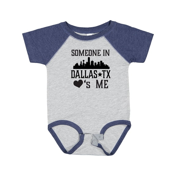 Inktastic Dallas Texas Someone Loves Me Boys or Girls Baby Bodysuit