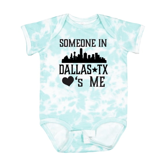 Inktastic Dallas Texas Someone Loves Me Boys or Girls Baby Bodysuit