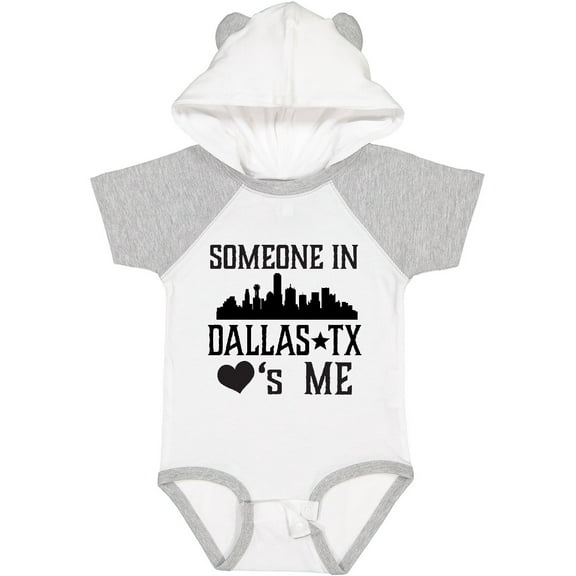Inktastic Dallas Texas Someone Loves Me Boys or Girls Baby Bodysuit
