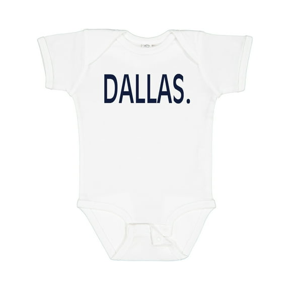 Inktastic Dallas in Blue Text Boys or Girls Baby Bodysuit