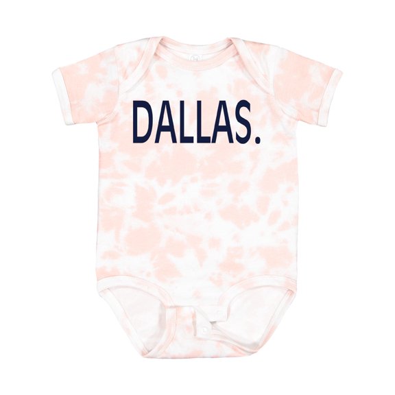 Inktastic Dallas in Blue Text Boys or Girls Baby Bodysuit