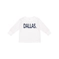 thumbnail image 1 of Inktastic Dallas in Blue Text Boys or Girls Long Sleeve Toddler T-Shirt, 1 of 5