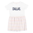 thumbnail image 1 of Inktastic Dallas in Blue Text Girls Toddler Dress, 1 of 5
