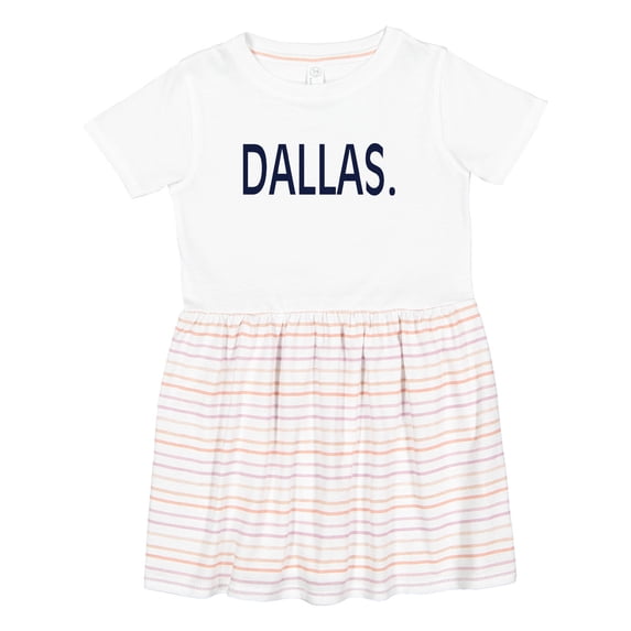 Inktastic Dallas in Blue Text Girls Toddler Dress