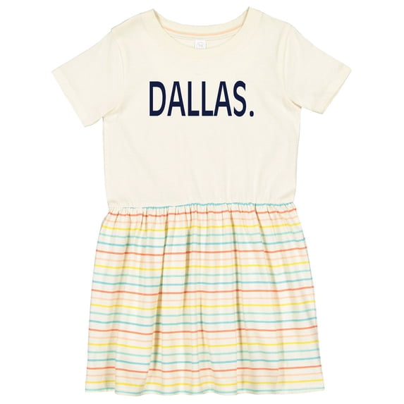 Inktastic Dallas in Blue Text Girls Toddler Dress