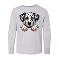 thumbnail image 1 of Inktastic Dalmatian Dog Illustration Long Sleeve Youth T-Shirt, 1 of 5