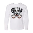 thumbnail image 1 of Inktastic Dalmatian Dog Illustration Long Sleeve Youth T-Shirt, 1 of 5