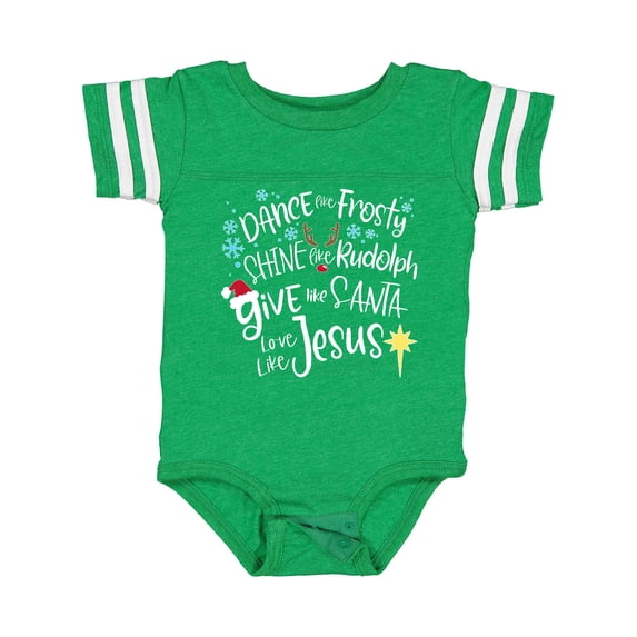 Inktastic Dance Like Frosty, Shine Like Rudolph, Give Like Santa Boys or Girls Baby Bodysuit