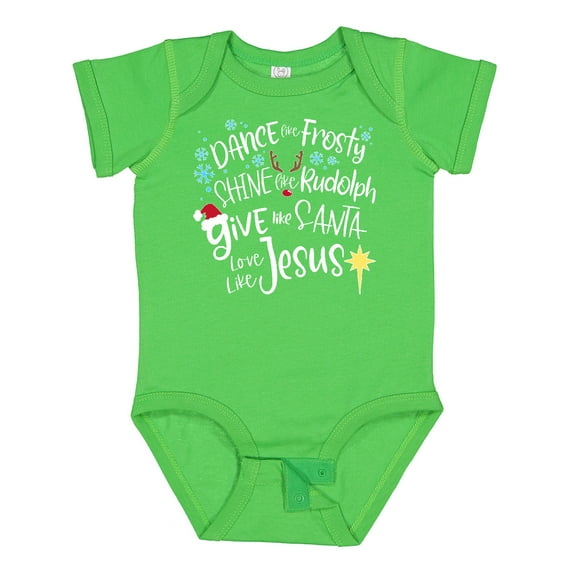 Inktastic Dance Like Frosty, Shine Like Rudolph, Give Like Santa Boys or Girls Baby Bodysuit